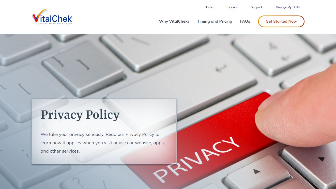 Privacy Policy | Order Your Vital Records Online | VitalChek